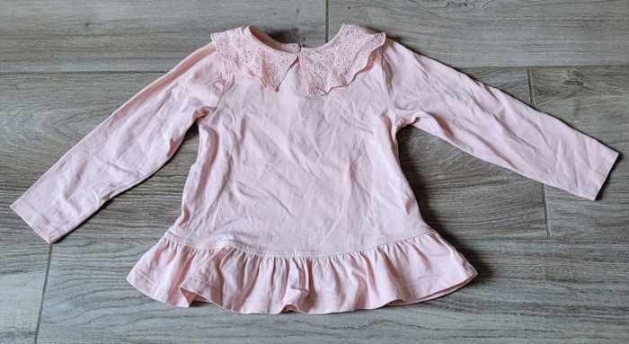 Ensemble t-shirt manches longues col Claudine et jeans taille 36 mois - photo numéro 2