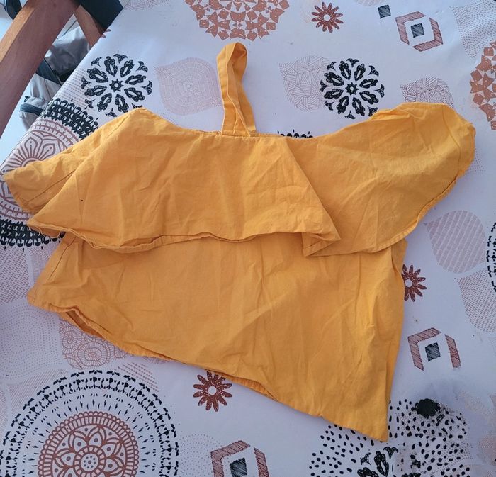 Tunique jaune crop top volant 5 ans Zara girls