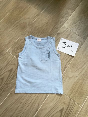 Débardeur t-shirt sans manche 3 ans