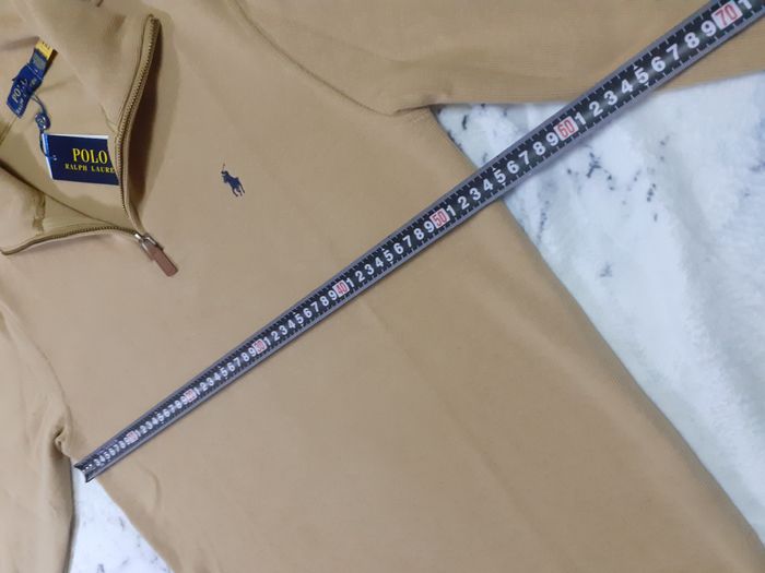 Partager Pull half zip Ralph Lauren - Taille L - Couleur marron logo brodé noir - Neuf - photo numéro 4