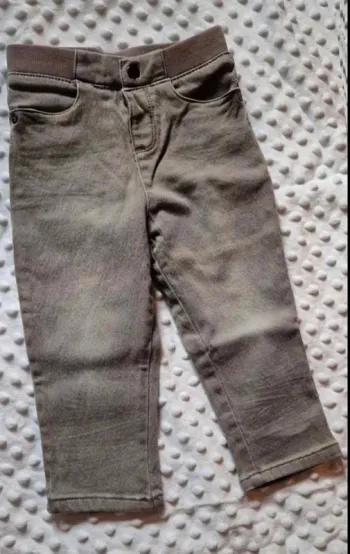 Jean gris ceintures  élastique