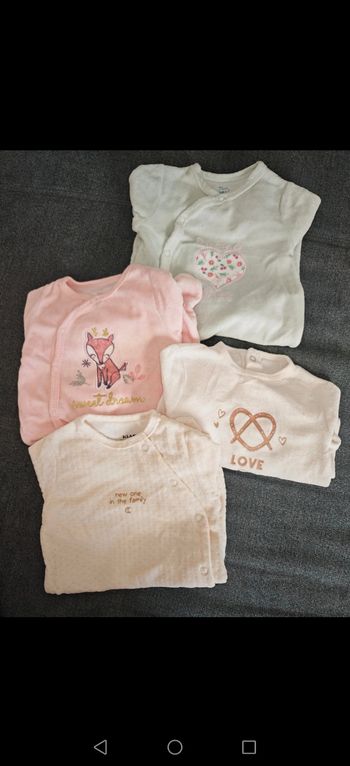 Lot de 4 grenouillères