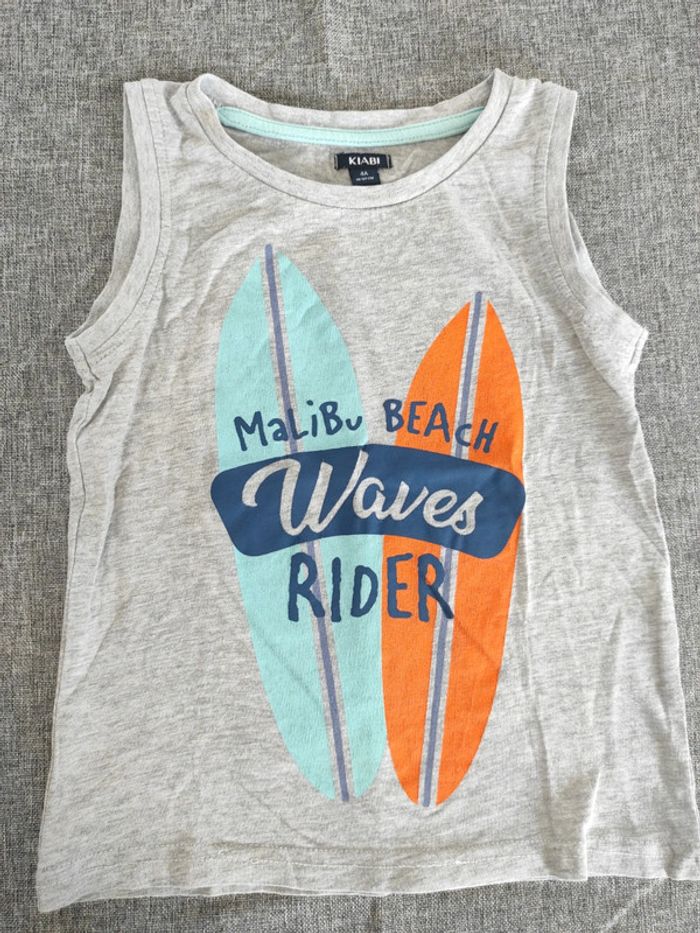 Tee-shirt sans manches surf 4 ans