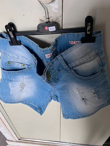 Short|jean|destroy|bleu