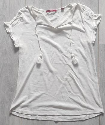 T shirt blanc s.Oliver à cordons XXS