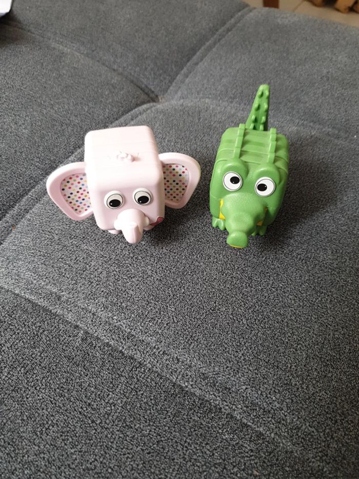 Lot de 2 animaux puzzle l'éléphant et le crocodile
