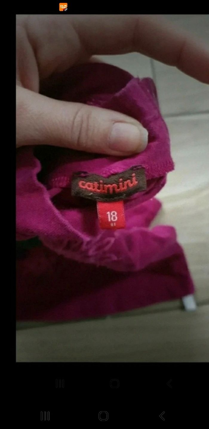 T-shirt bébé fille catimini 18 mois - photo numéro 3