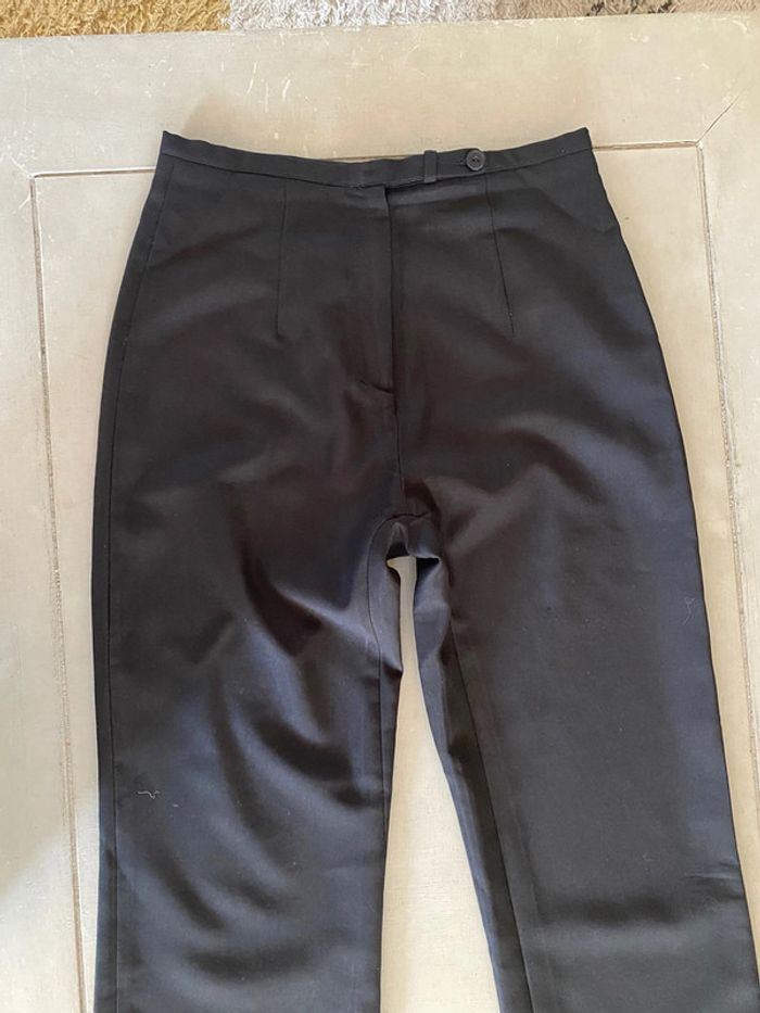 Pantalon La City noir coupe droite longueur 3/4 taille 38 - photo numéro 4
