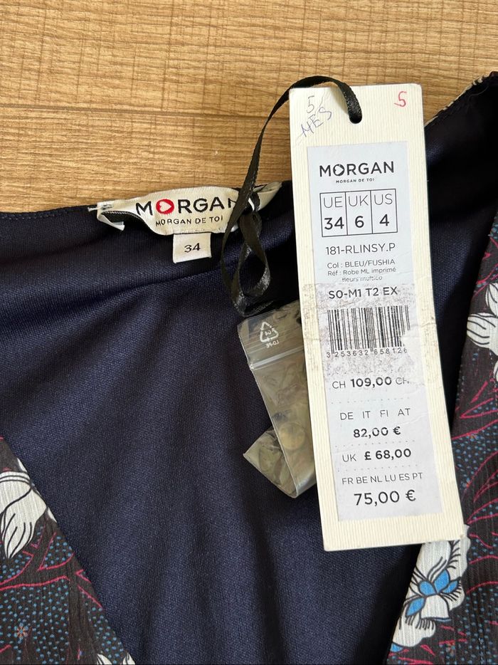 Robe imprimée neuve à manches longues Morgan taille 34 (valeur 75€) - photo numéro 9