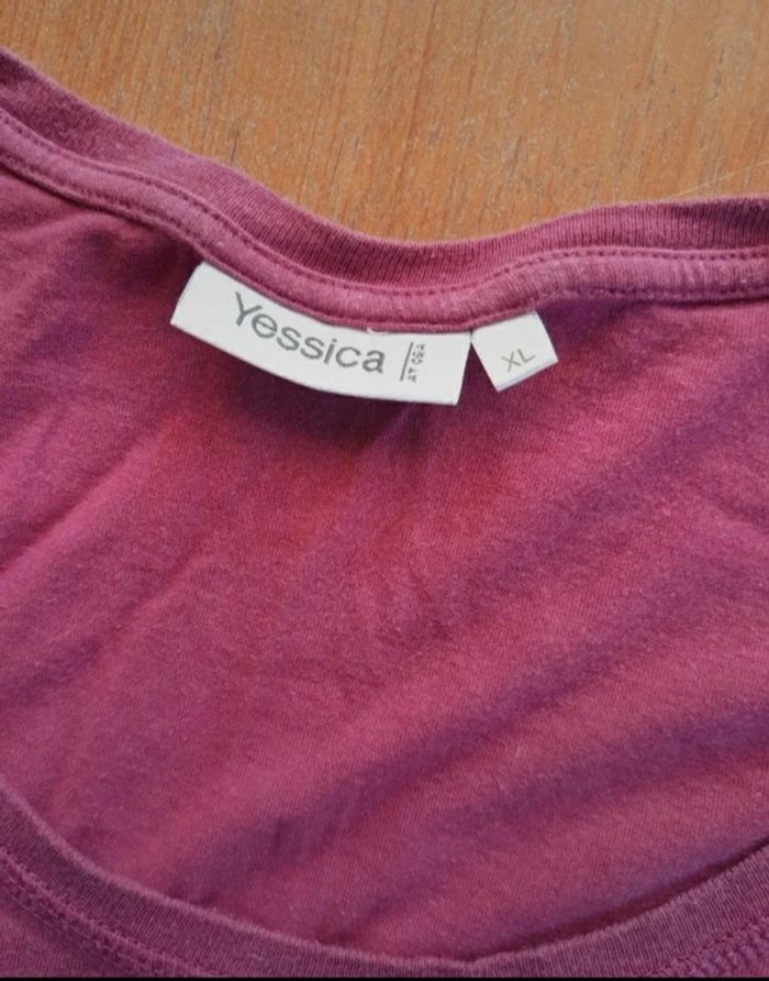 Tee-shirt manche courte femme taille xl yessica violet coton - photo numéro 3