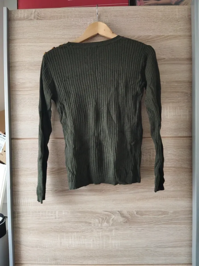 Pull fin pour l'hiver kaki - photo numéro 2