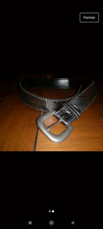Ceinture noire argentée 69 cm