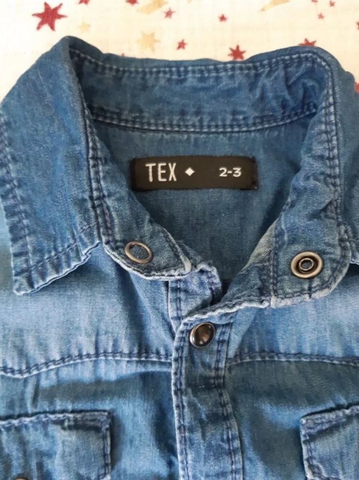 Chemise ML effet jean 2-3 ans Tex - photo numéro 3