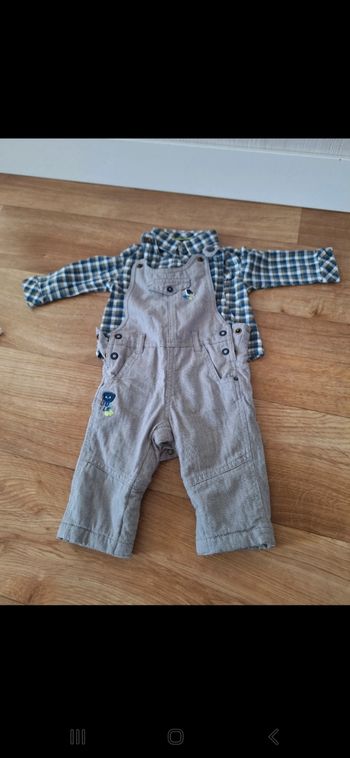 Salopette et chemise sergent major ensemble