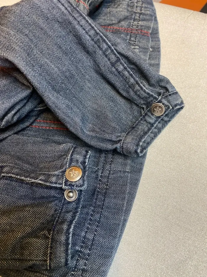 Veste en jean coton bleu avec capuche DPAM 2 ans / 24 mois - n86m - photo numéro 9