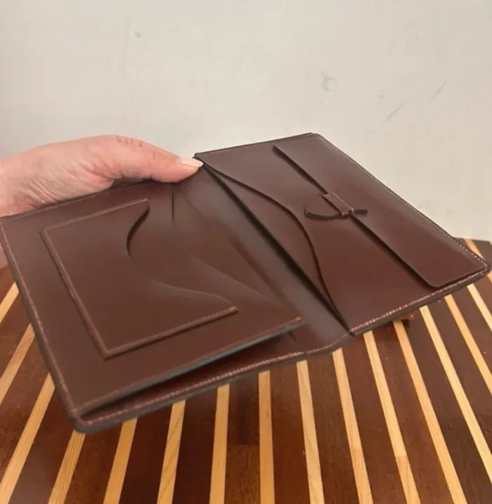 Collon portefeuille en cuir lisse marron neuf - photo numéro 3