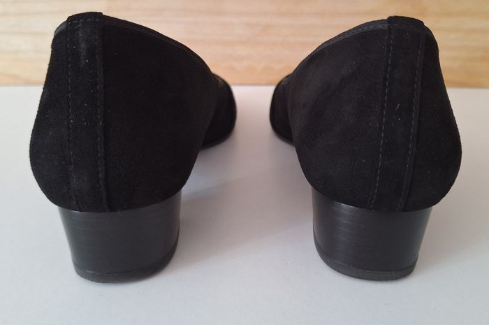 Ballerines à petits talons en cuir véritable - photo numéro 3