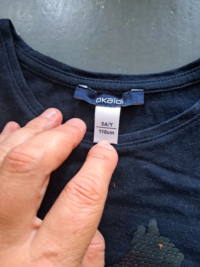 Lot de 3 tee-shirts manches longues fille 5 ans - photo numéro 9