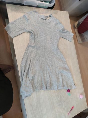 Robe patineuse grise dos ouvert liberto xxs 12 ans