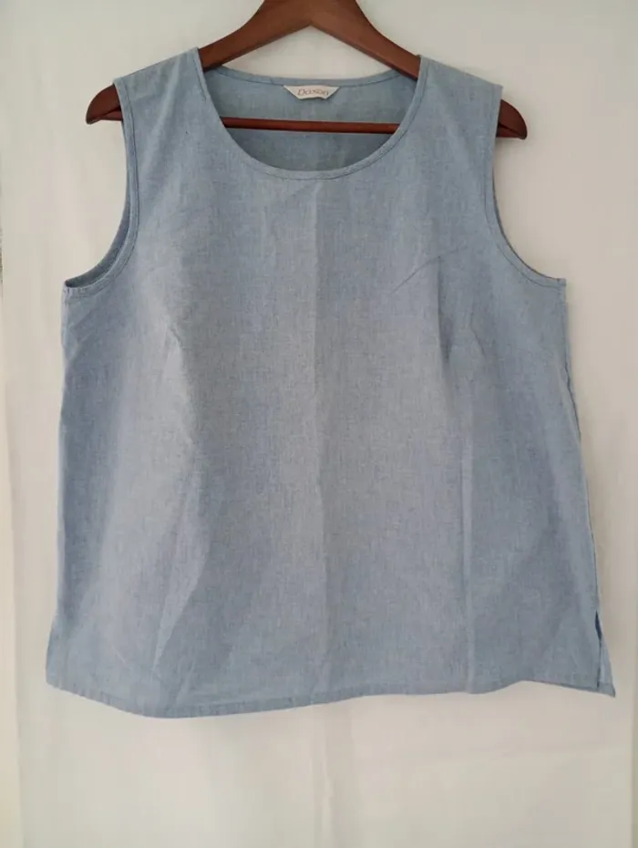 Débardeur 100% Coton Bleu Jean 48 Daxon