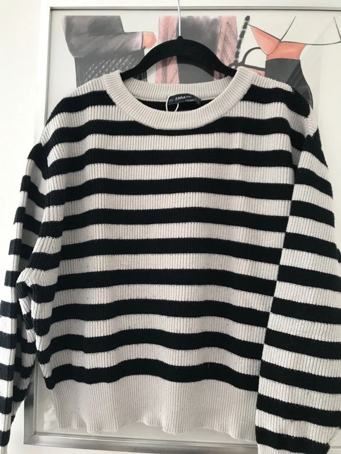 Pull court rayé Zara knit M Zara Beebs by Kiabi