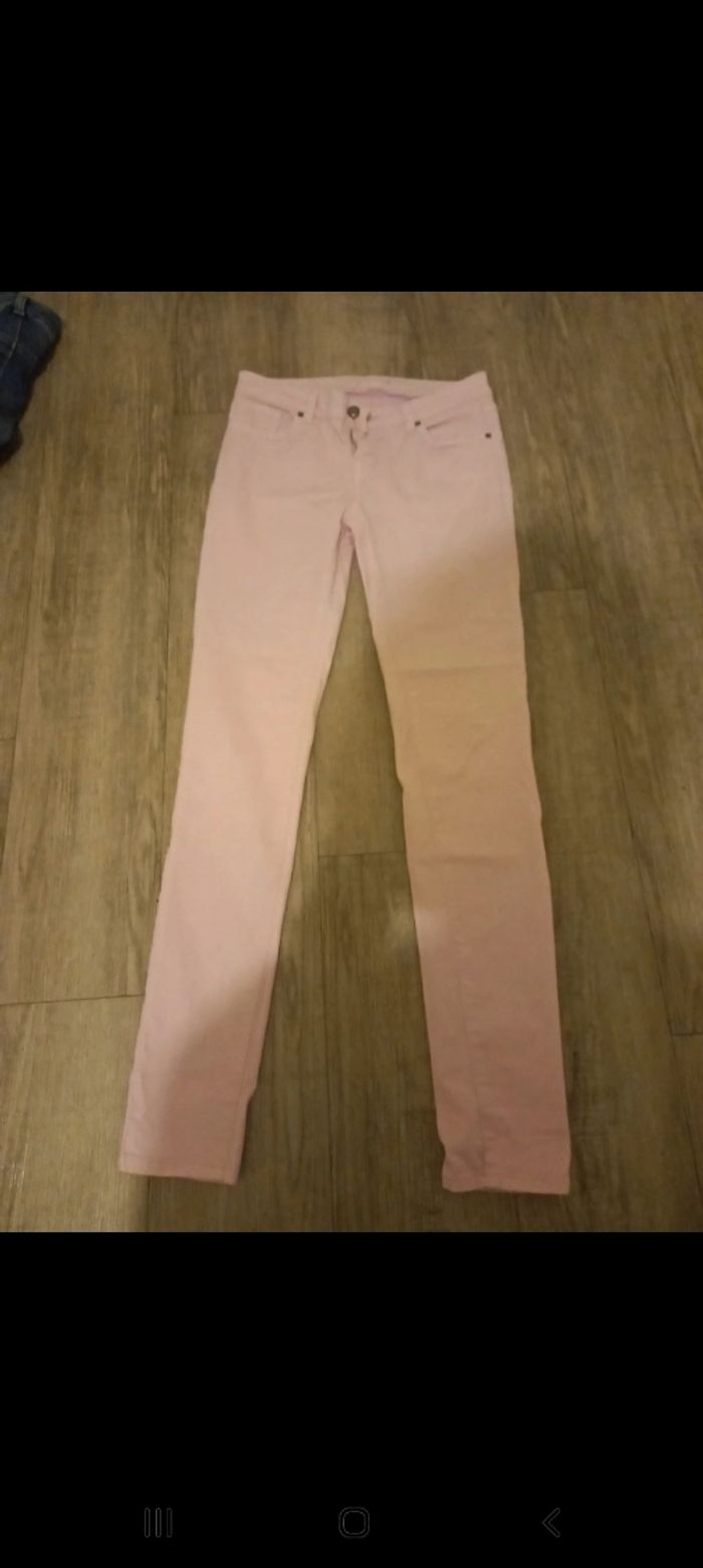 Pantalon.toile rose.cimarron