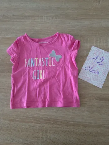 Tshirt fantastic girl 12 mois