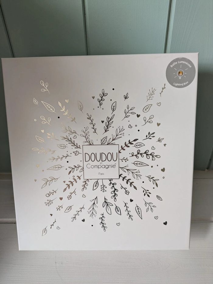 Doudou et cie - Doudou plat pétales ours gris 25cm - photo numéro 3