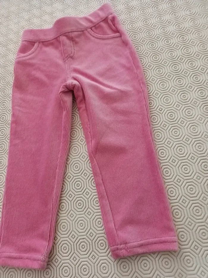 Pantalon Tex 18 mois velours côtelé rose