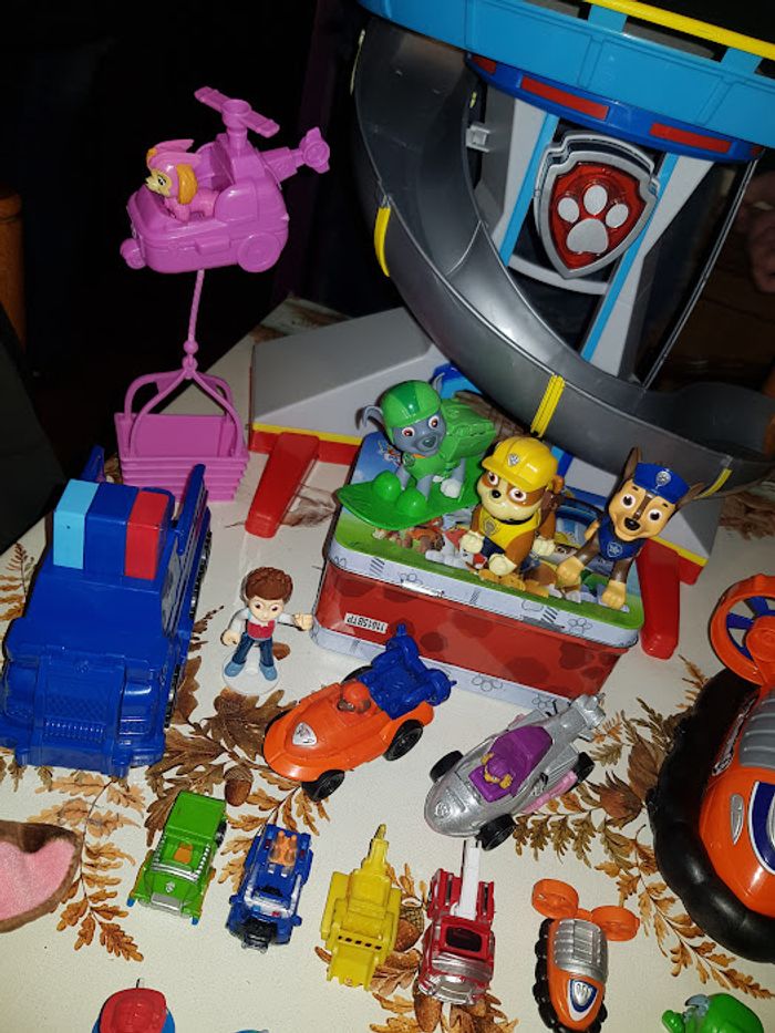 Gros lot pat patrouille paw patrol - QG Tour de controle + véhicules + figurines + jeu marionnette - photo numéro 5