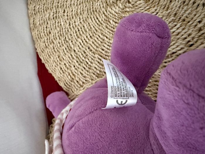 Peluche Hallie l'hippopotame NICOTOY Disney Docteur la peluche violet - photo numéro 3