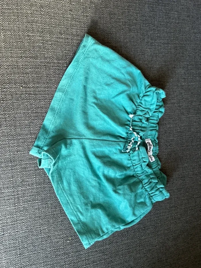 Short d’été molletonné bébé fille, gémo, vert, 24 mois