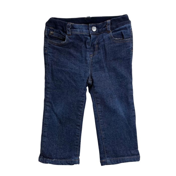 Ensemble body/polo bleu marine et jean doublé bleu marine Jacadi 6 mois (67 cm) - photo numéro 3