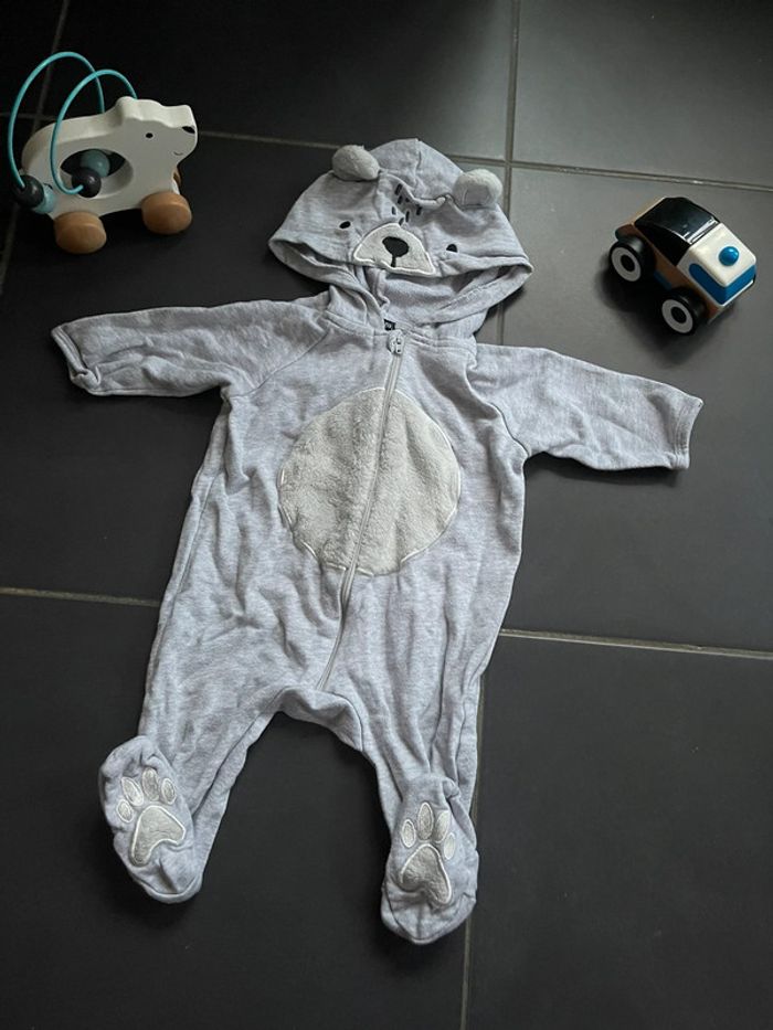 🐨 Combinaison Koala mixte grise 6 mois