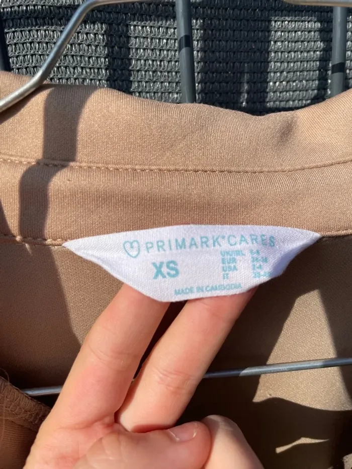 Robe mi-saison marron clair Primark XS – Manches longues - photo numéro 2