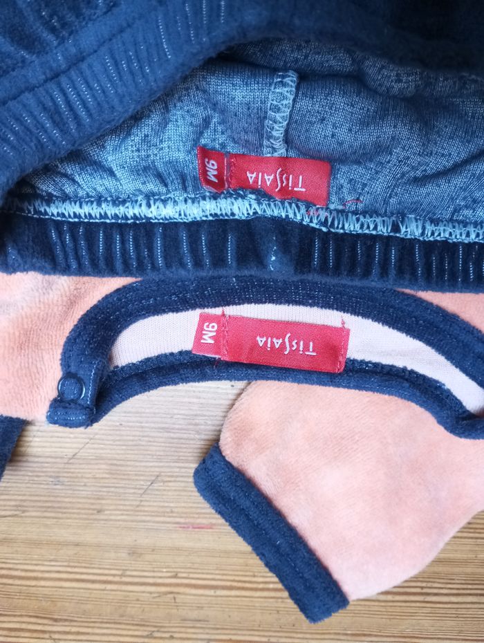 pyjama velours 2 pièces, Tissaia, 9 mois - photo numéro 4
