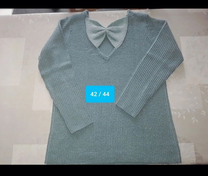 🟣 42 / 44 Pull Brillant 2 en 1 NEUF 🟣 - photo numéro 7