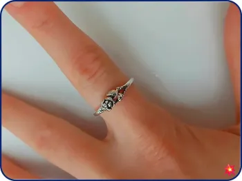 Bague argentée tendance en acier inoxydable