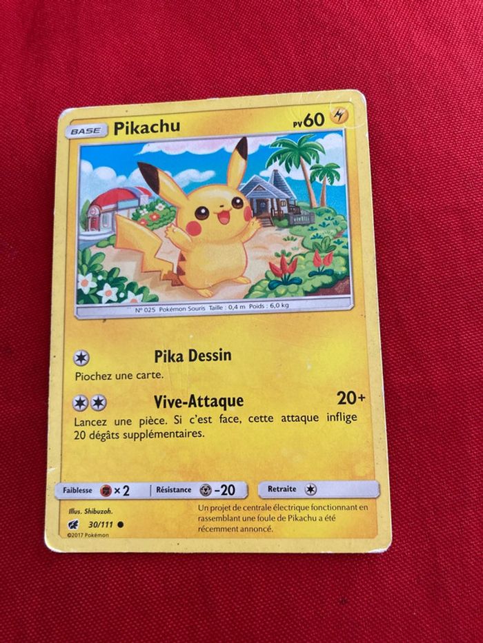 Car te Pokémon pikachu