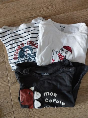 3 t-shirts manche longue