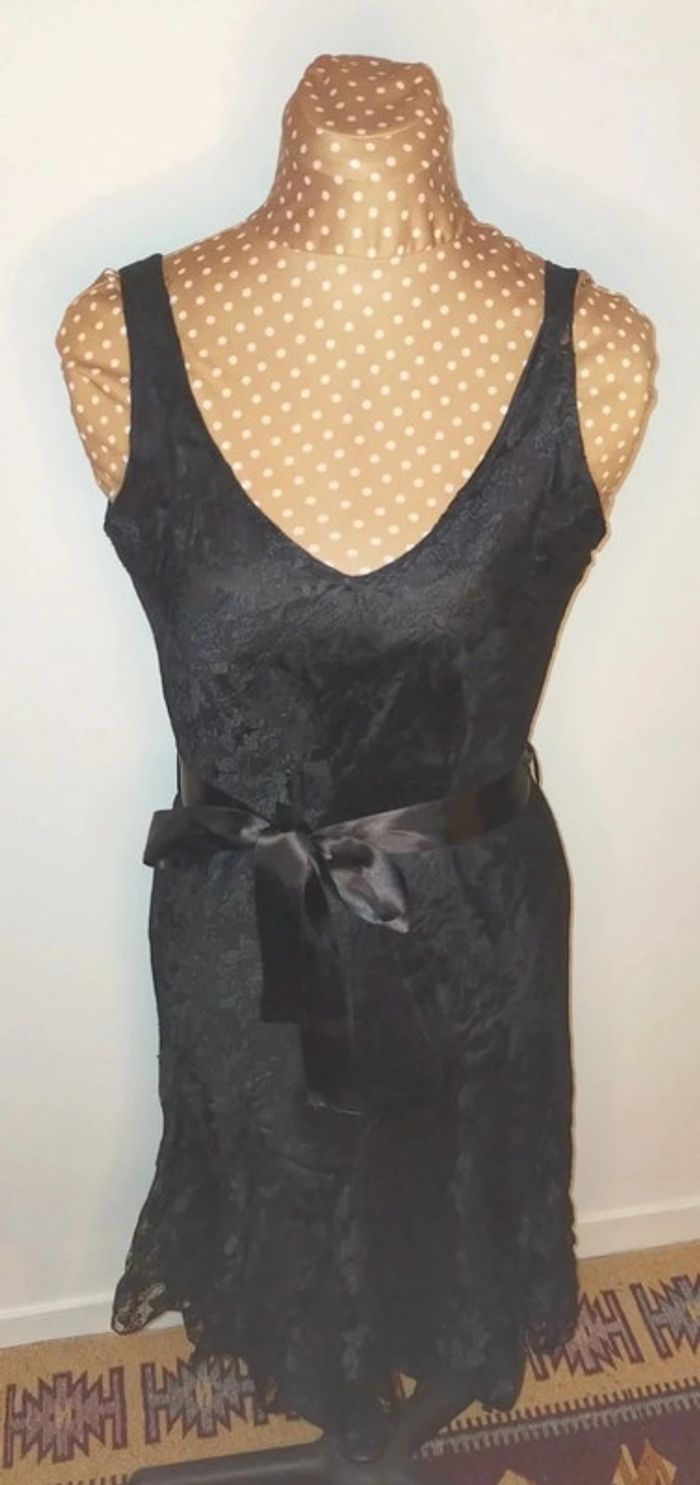 Robe dentelle noire femme - taille S - photo numéro 8