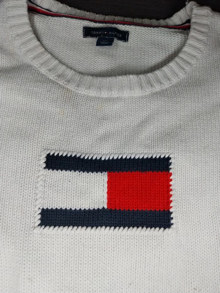Col rond/ pull 100% coton tommy hifliger S femme - photo numéro 3
