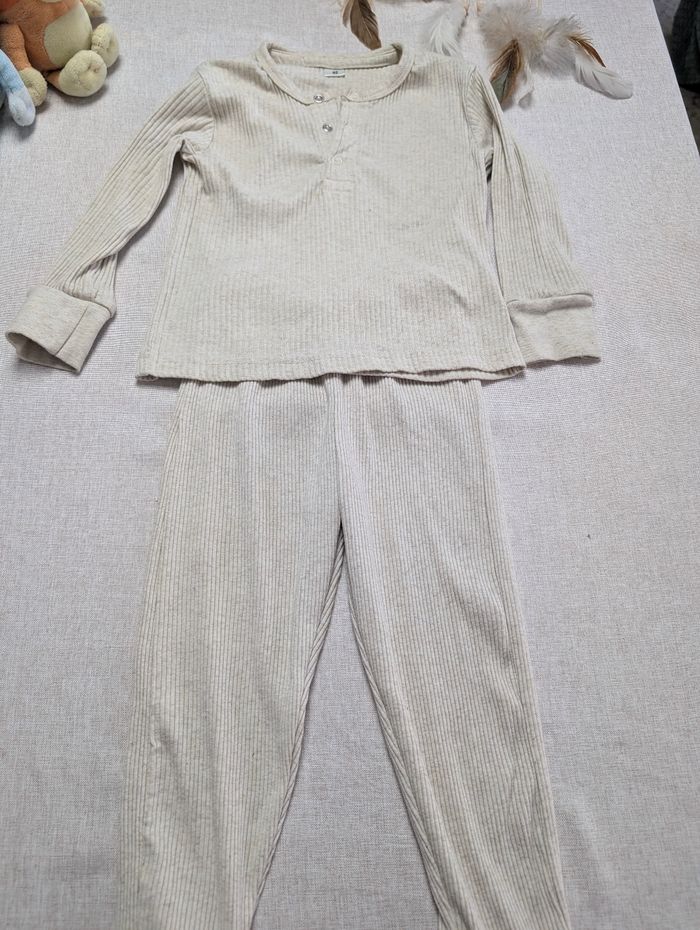 Ensemble pantalon + haut beige - photo numéro 2