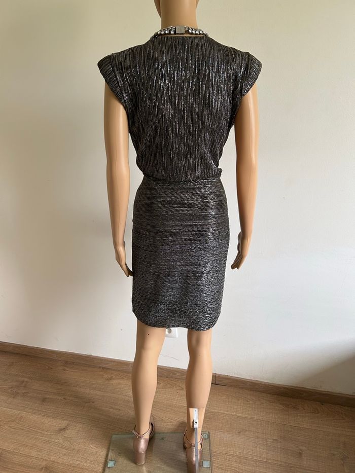 Robe brillante à manches courtes Morgan taille L excellent état - photo numéro 6