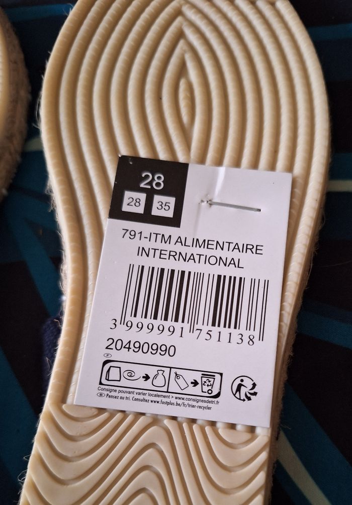 Espadrilles unisexe marine 28 - photo numéro 4