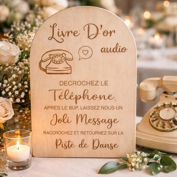 Pancarte livre d’or audio