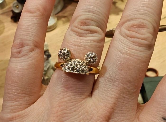 Bague dorée mickey - photo numéro 4