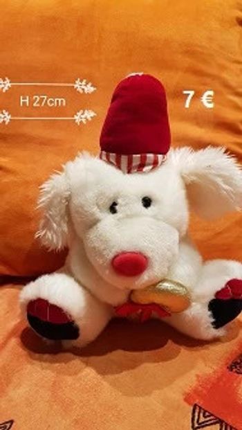 Peluche Chien H 27cm neuve
