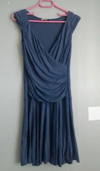 Robe bleue manches courtes sinéquanone