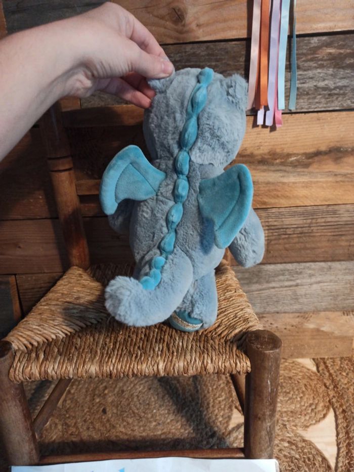 Peluche dragon bleu Bukowski tbe - photo numéro 5